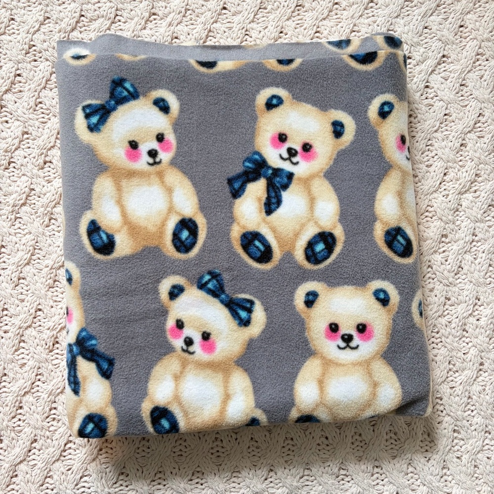 Fleece Sewing Fabric - Adorable Teddy Bear Print - 1.5 metres